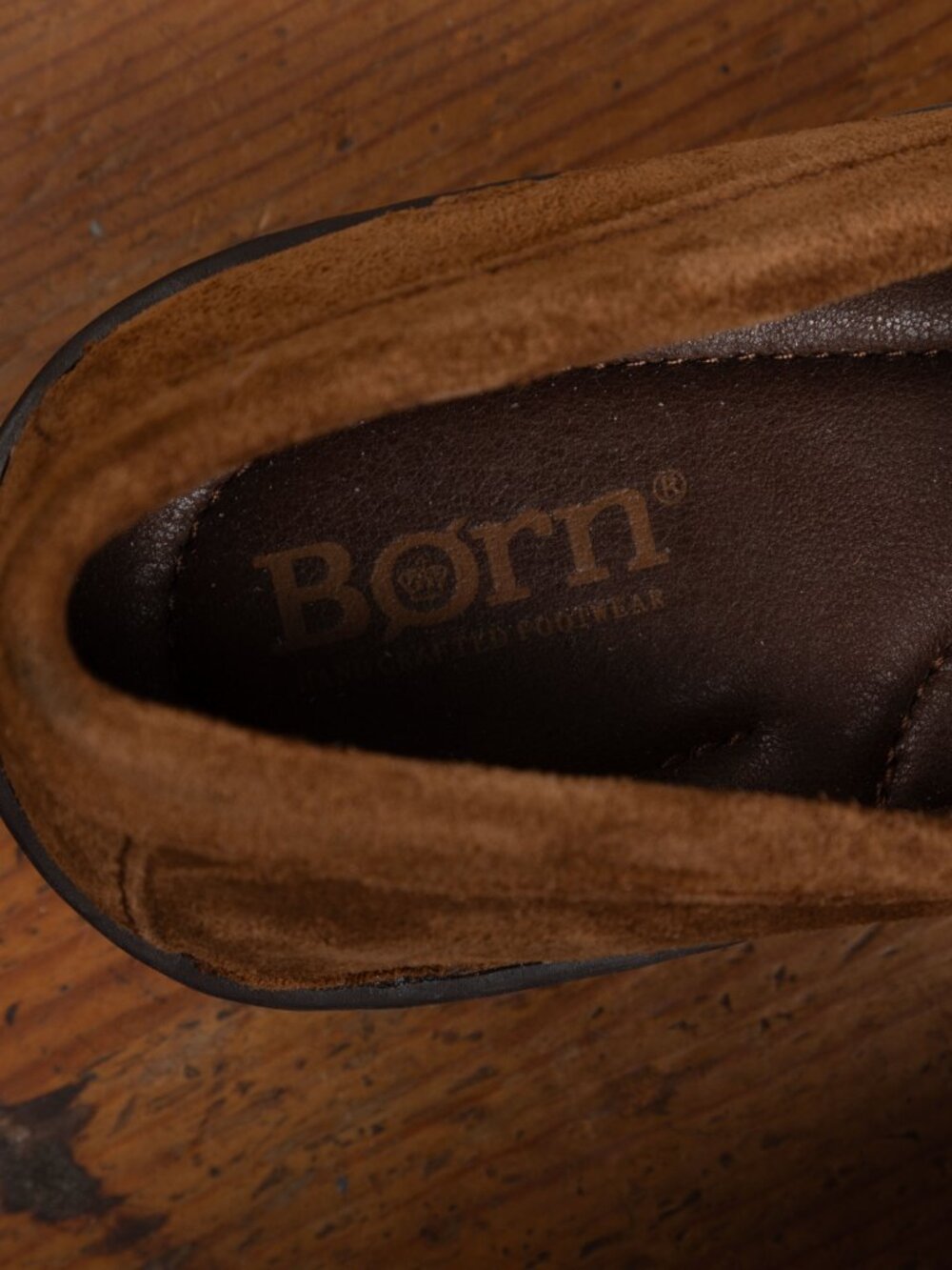 Born Capri Suede Tassel Loafers 9M Rust Brown Chunky Lug Sole Slip On BR0050180 - Picture 8 of 8